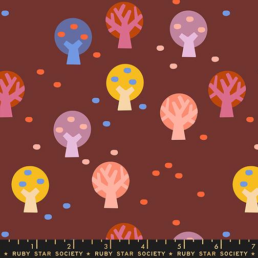 Persimmon- Cranberry The Grove: Sold by the 1/2 yard