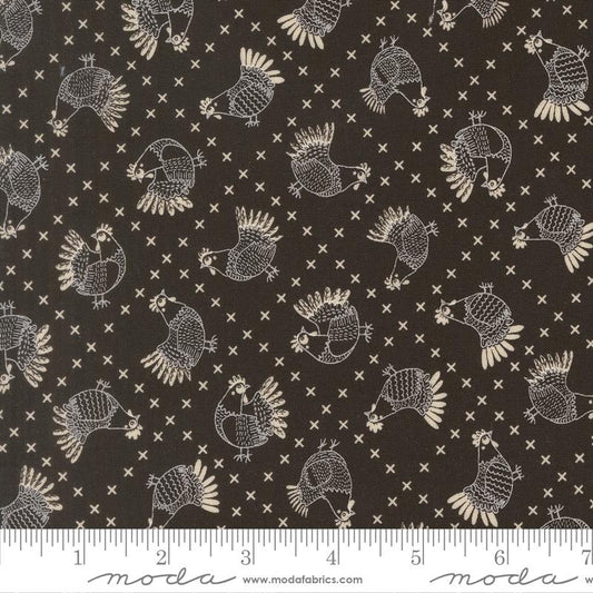 The Henhouse- Iron Cross Stitch Chickens: Sold by the 1/2 Yard