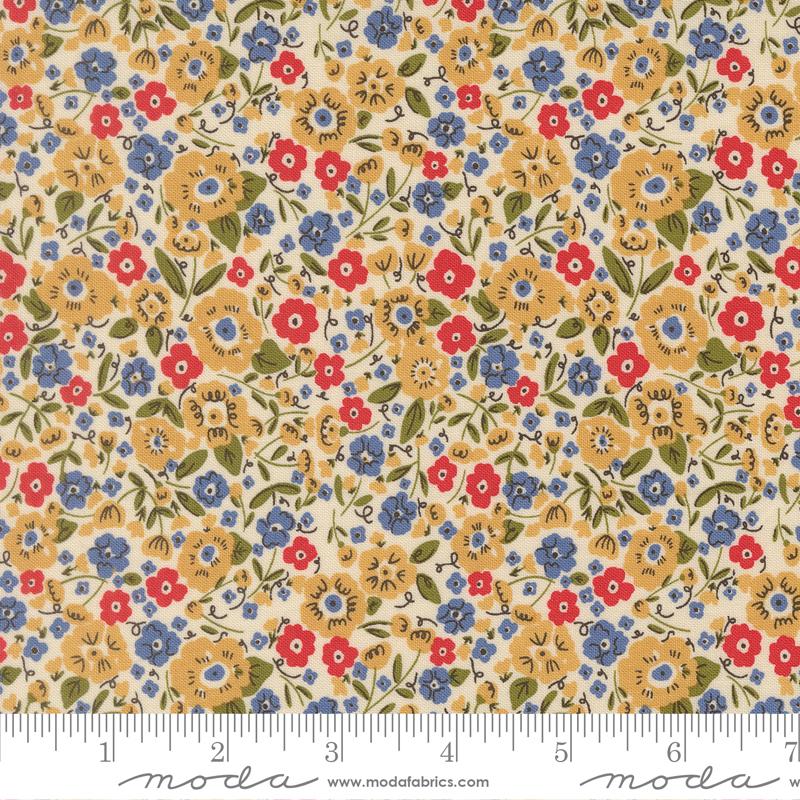 The Henhouse- Tomato Calico: Sold by the 1/2 Yard