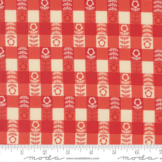 The Henhouse- Barn Flower Plaid: Sold by the 1/2 Yard