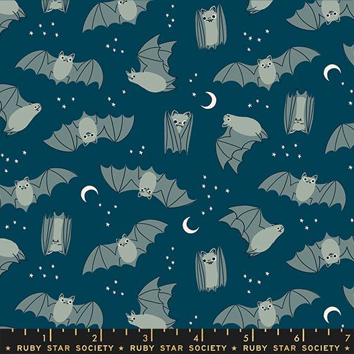 Freaky Familiar- Galaxy Fat Bats: Sold by the 1/2 Yard