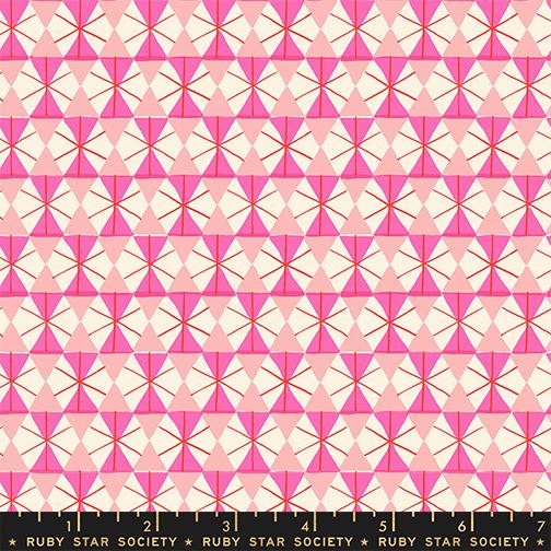 Merry Happy- Lipstick Happy Hexie: Sold by the 1/2 yard