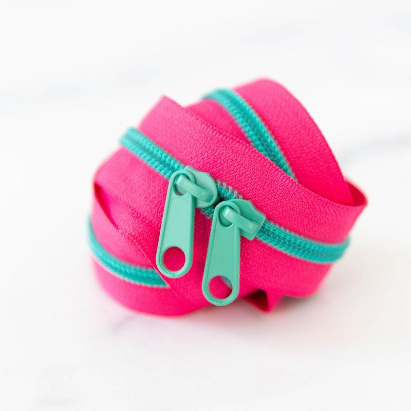 Strawberry 30" Zipper- Pink/Green