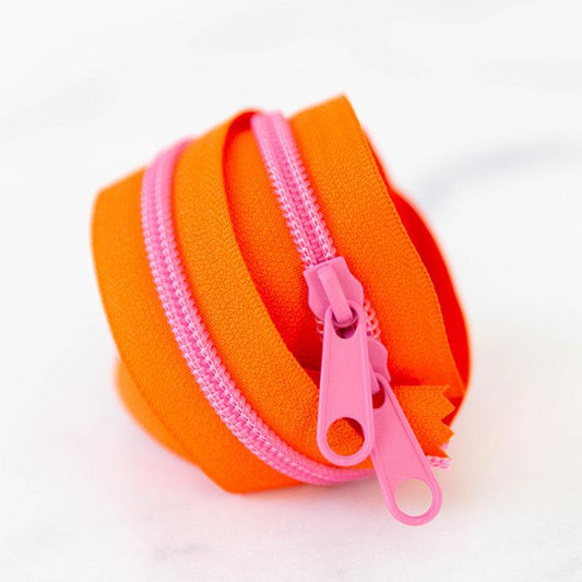 Orangetastic 30" Zipper- Orange/Pink