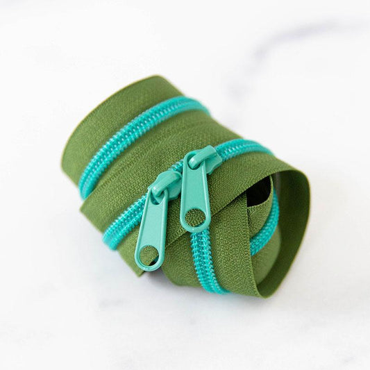 Lagoon 30" Zipper- Aqua/Green