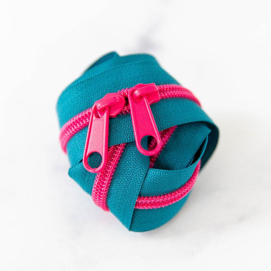 Electric Youth 30" Zipper- Green/Pink