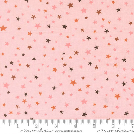 Purrs and Boos- Purrfect Pink Stars: Sold By The 1/2 Yard