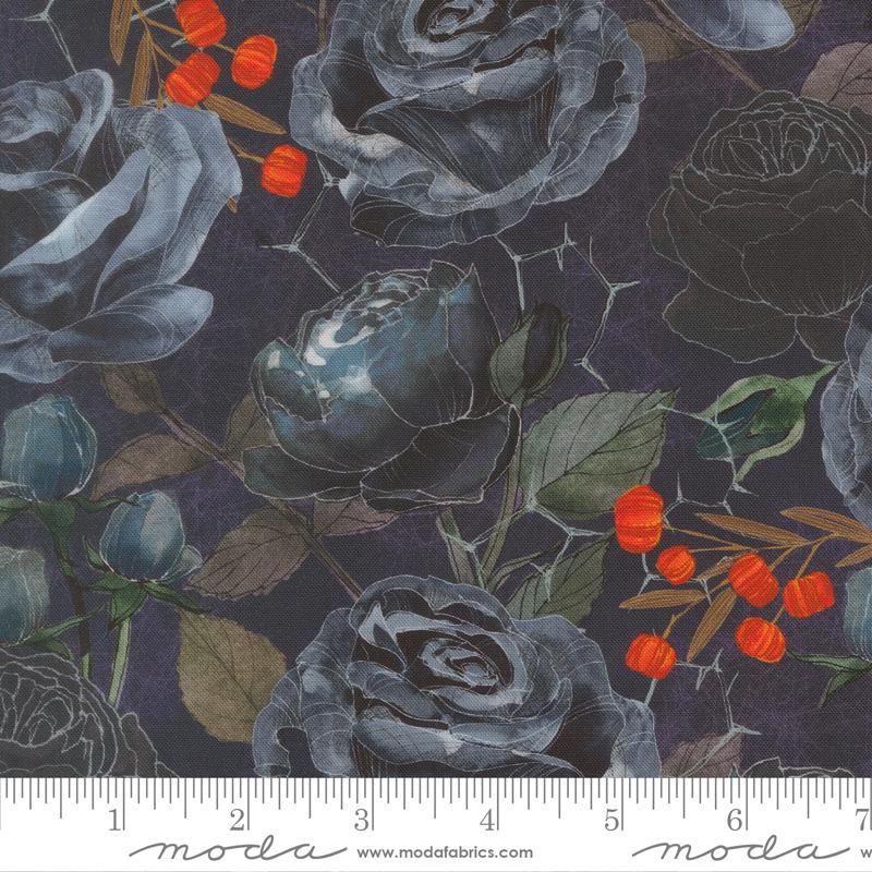 Coven- Midnight Coven Rose: Sold by the 1/2 yard
