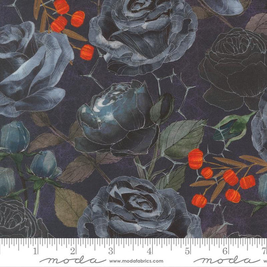 Coven- Midnight Coven Rose: Sold by the 1/2 yard