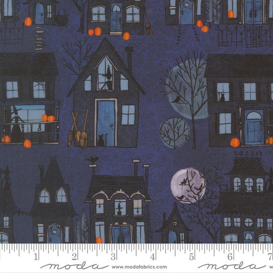 Coven- Midnight Witch Village: Sold by the 1/2 yard