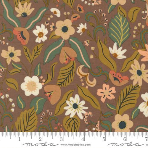 Sunlit Ruins- Mauve Violet Haze Metallic: Sold By The 1/2 Yard