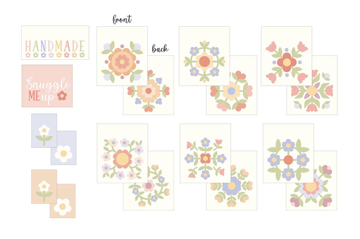 Pastel Prairie Quilt Labels- 10pk