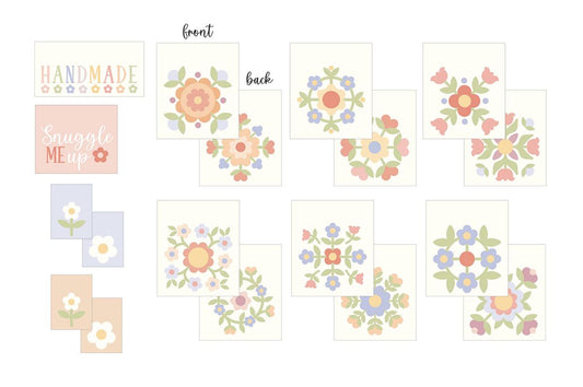 Pastel Prairie Quilt Labels- 10pk