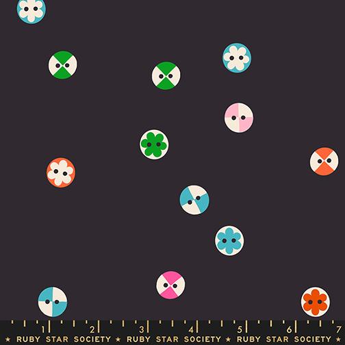 1-800-Notion- Soft Black Buttons: Sold by the 1/2 yard