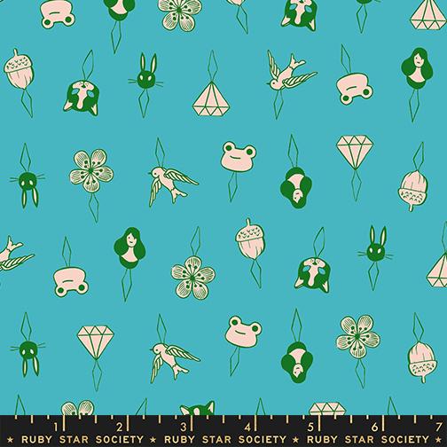 1-800-Notion- Turquoise Thread Charms: Sold by the 1/2 yard