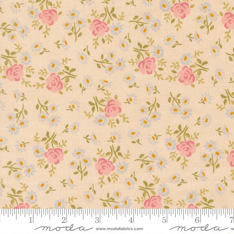 My Secret Garden- Cloud Rose Garden: Sold by the 1/2 yard