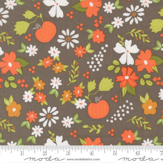 Birch & Willow- Slate Pumpkin Patch: Sold by the 1/2 yard
