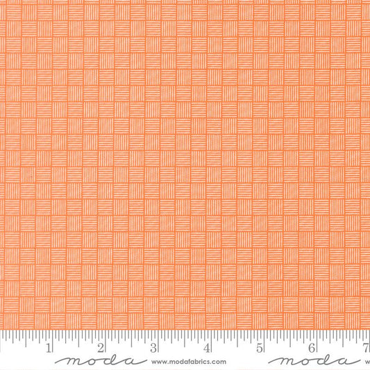 Birch & Willow- Pumpkin Crosshatch: Sold by the 1/2 yard