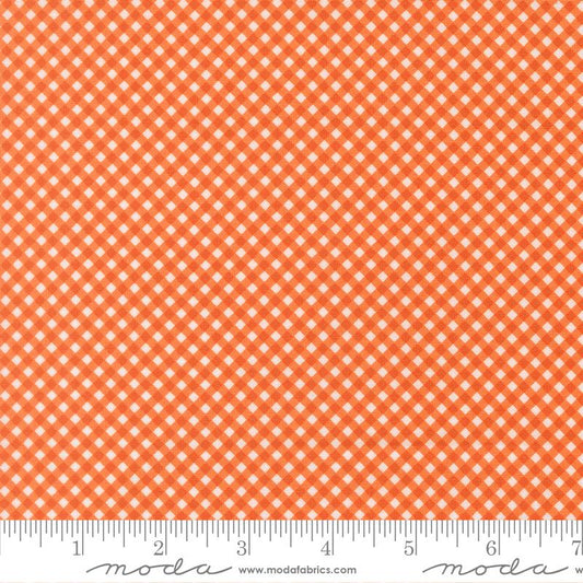 Birch & Willow- Pumpkin Gingham: Sold by the 1/2 yard