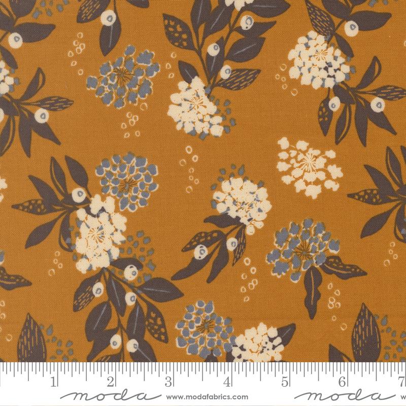Wellspring- Caramel Inflorescence: Sold By The 1/2 Yard