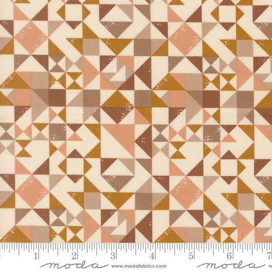 Wellspring- Eggshell Quilt Blocked: Sold By The 1/2 Yard