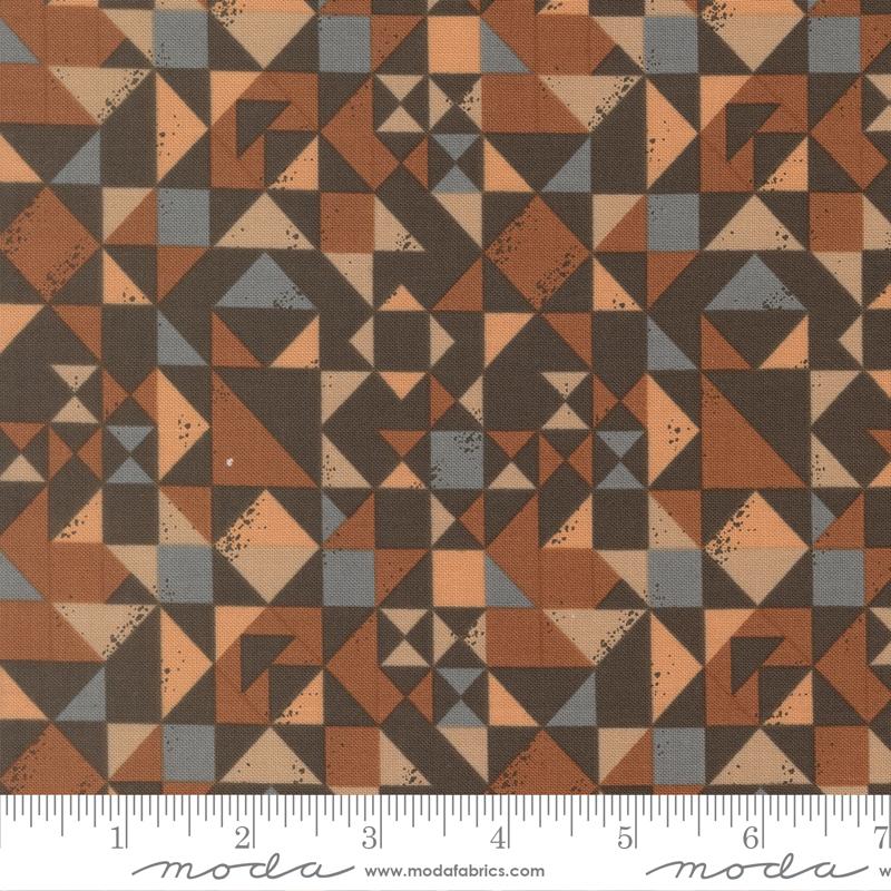 Wellspring- Charcoal Quilt Blocked: Sold By The 1/2 Yard