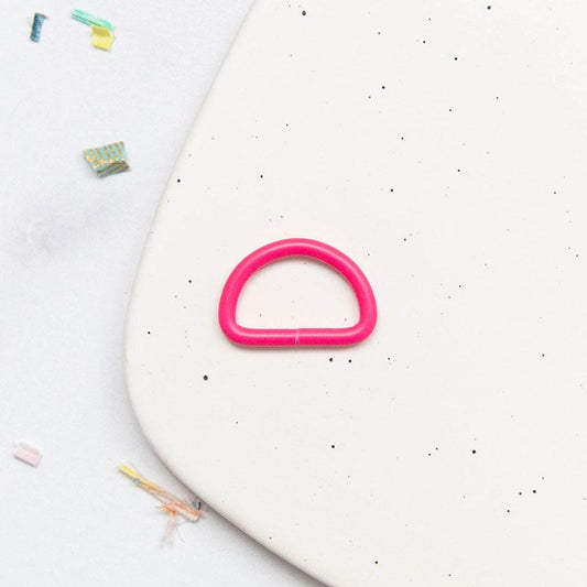 D-Ring 1"- Hot Pink: 2Pcs