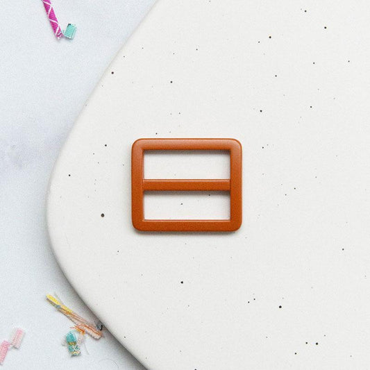 Tri Glide Slider Buckle 1"- Caramel: 2Pcs
