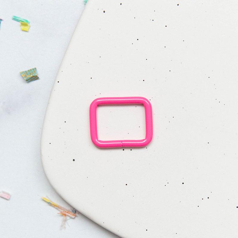 Rectangle Ring 1"- Hot Pink: 2Pcs