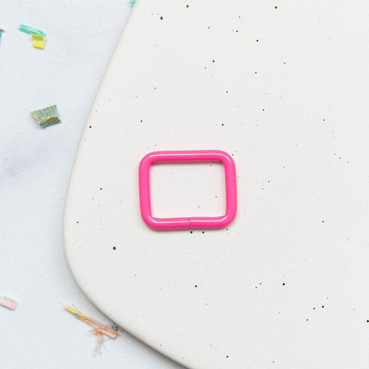 Rectangle Ring 1"- Hot Pink: 2Pcs