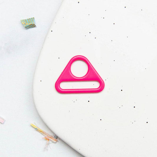 Triangle Ring 1"- Hot Pink: 2Pcs