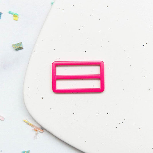 Tri Glide Slider Buckle 1.5"- Hot Pink: 2Pcs