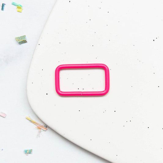 Rectangle Ring 1.5"- Hot Pink: 2Pcs
