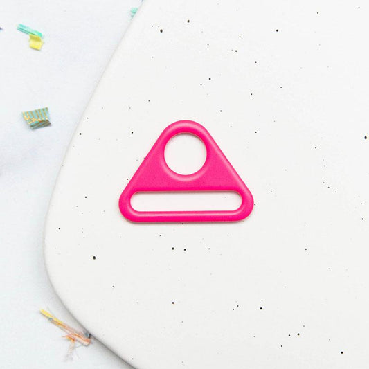 Triangle Ring 1.5"- Hot Pink: 2Pcs