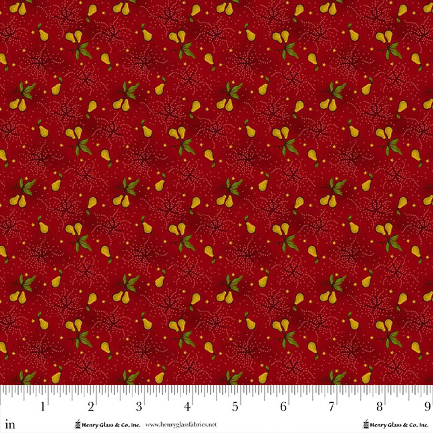 Baubles & Balsam- Cranberry Pear Orchard: Sold by the 1/2 yard
