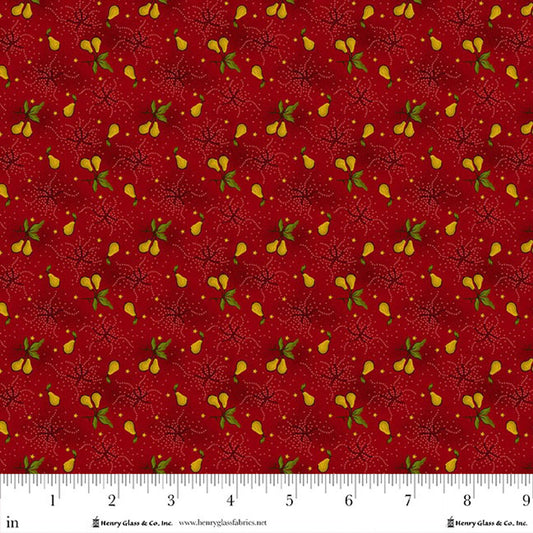 Baubles & Balsam- Cranberry Pear Orchard: Sold by the 1/2 yard