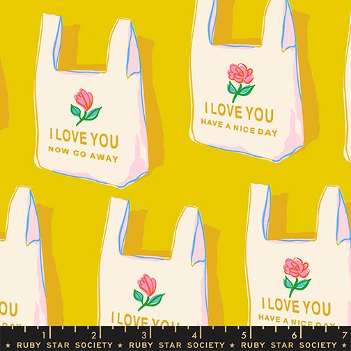 Sparkle Mart- Golden Hour Have a Nice Day: Sold by the 1/2 Yard