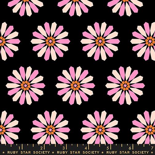 Sparkle Mart- Black Freshly Picked: Sold by the 1/2 Yard