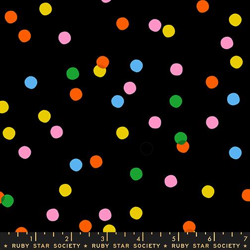 Sparkle Mart- Black Spritz: Sold by the 1/2 Yard