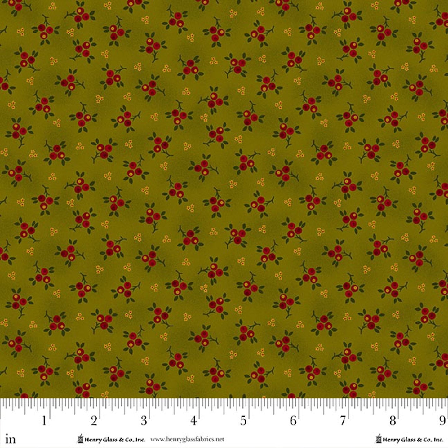 Baubles & Balsam- Evergreen Berry Sprigs: Sold by the 1/2 yard