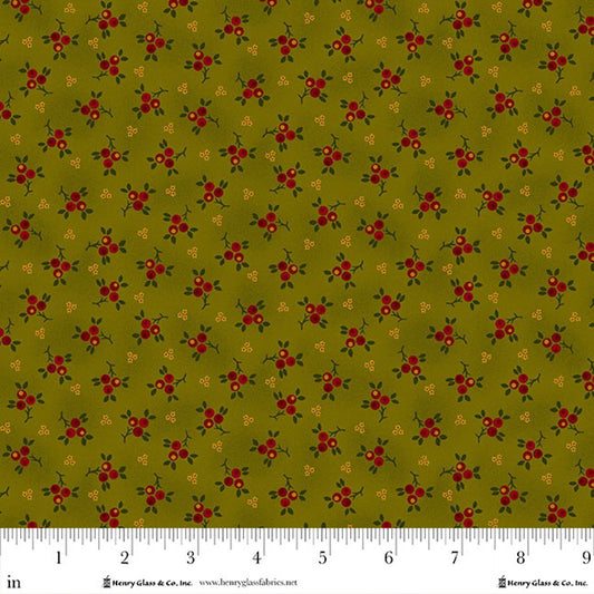 Baubles & Balsam- Evergreen Berry Sprigs: Sold by the 1/2 yard