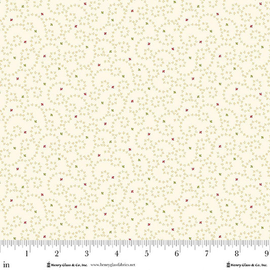 Baubles & Balsam- Cream Winter Vines: Sold by the 1/2 yard