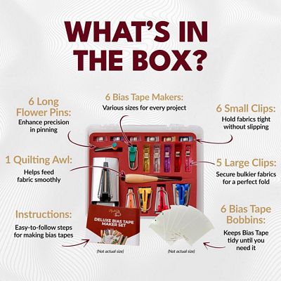 Deluxe Bias Tape Maker Set- 30pcs