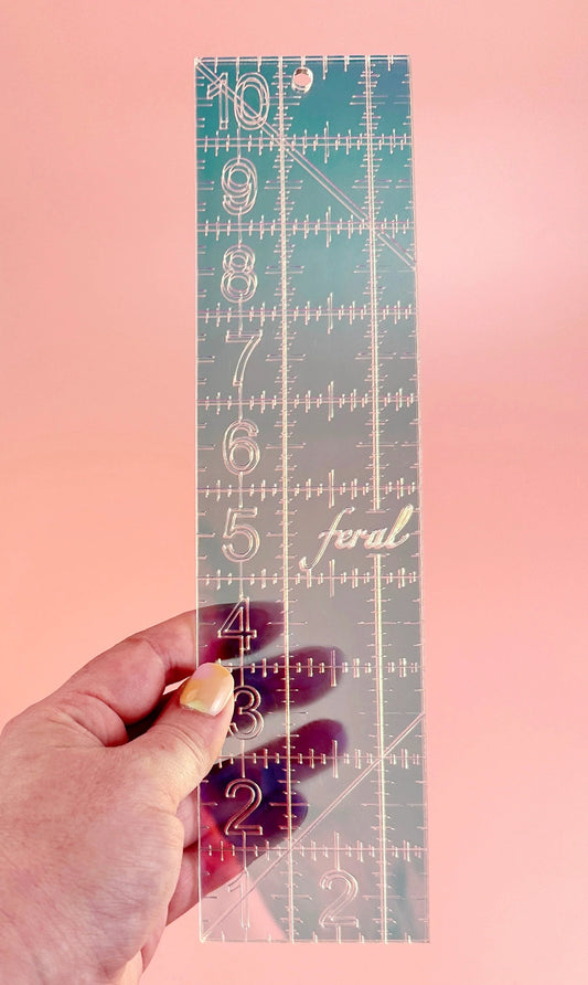 The 2.5" x 10" Ruler: Iridescent