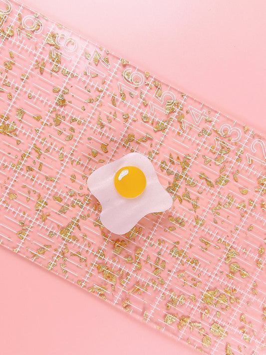 Pop Up Ruler Handle: Over Easy Egg