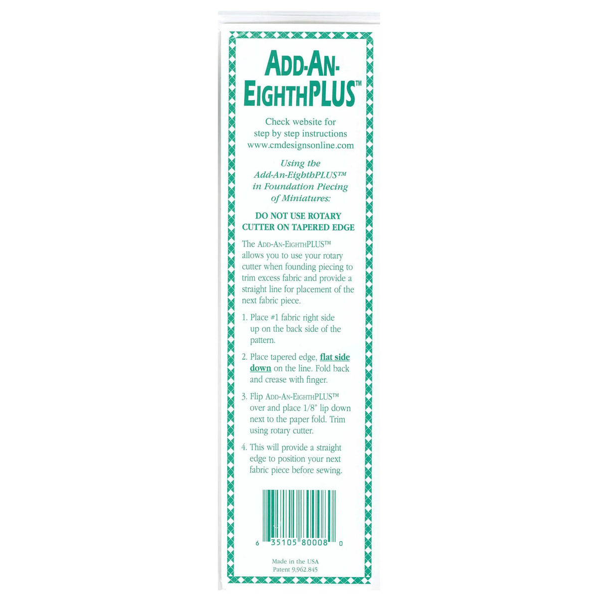 Add-A-Eighth Plus Ruler