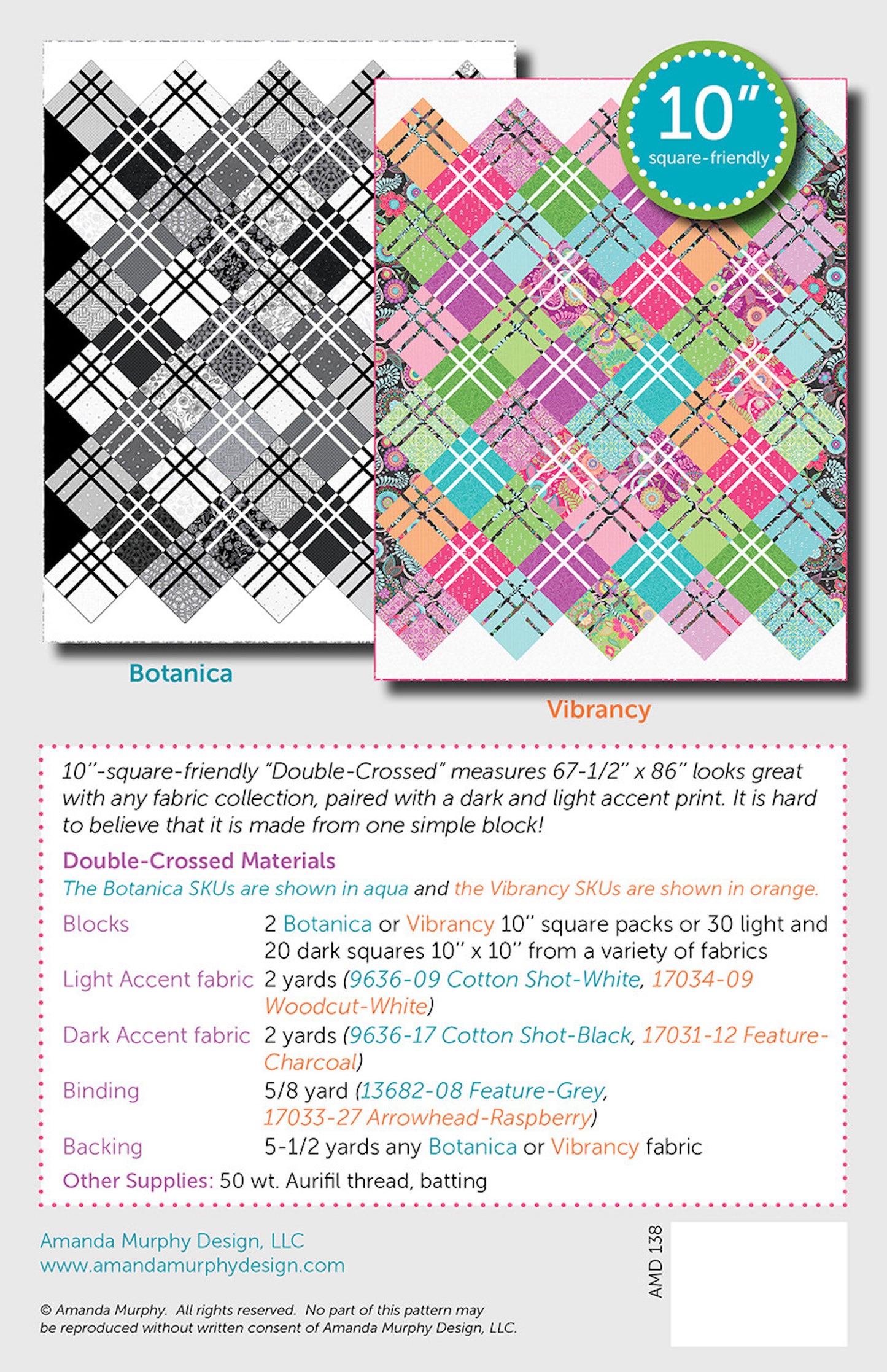 Double-Crossed Quilt Pattern
