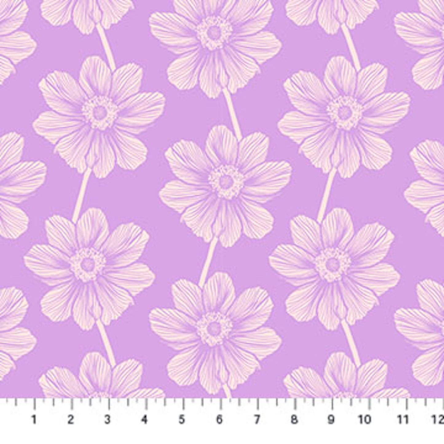 Indelible- Lilac Anemone: Sold by the 1/2 yard