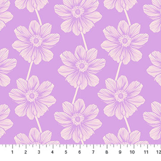 Indelible- Lilac Anemone: Sold by the 1/2 yard