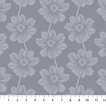 Indelible; Soft- Overcast Anemone: Sold by the 1/2 yard